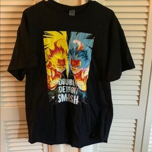 Gildan Anime Graphic Black and Yellow Short Sleeve Tee